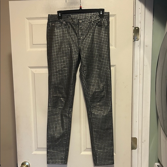 Armani Exchange Denim - Armani Exchange Metallic Coated Skinny Jeans Size 29 Black Gold